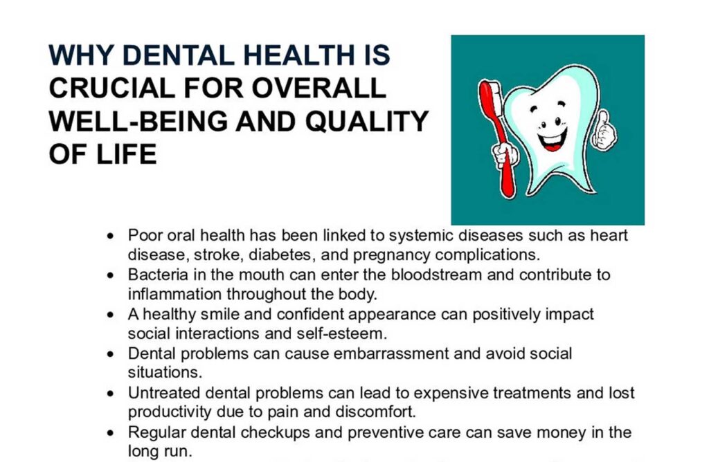 WHY DENTAL HEALTH IS IMPORTANT TO OVERALL HEALTH